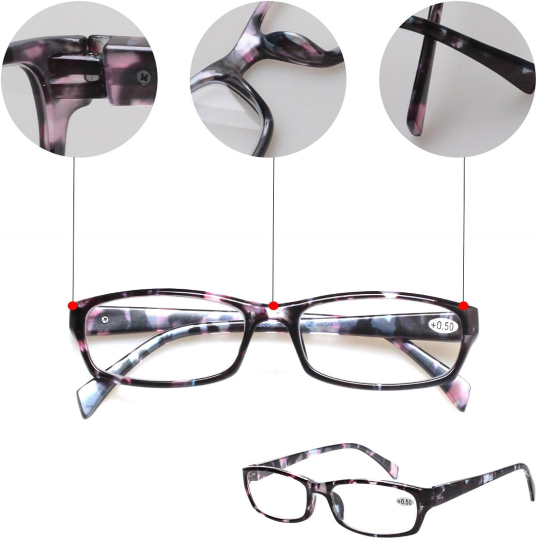 Lentes de lectura, 5 pares de lentes para mujer, estilo moderno Q1