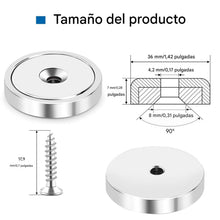 Cargar imagen en el visor de la galería, Imanes con agujero de neodimio
