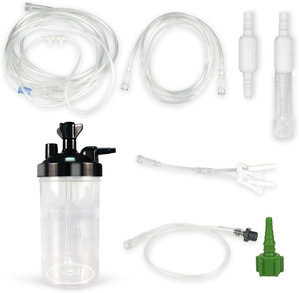 Juego de botellas humidificadoras de oxígeno