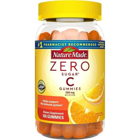 Nature Fabricó Gomitas de Vitamina C sin Azúcar 250 mg por Porción,