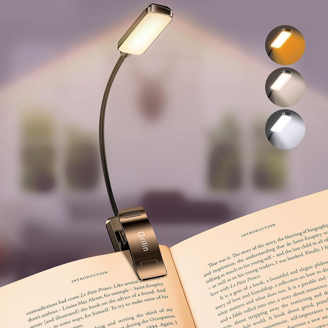 Gritin Luz de libro recargable de 9 LED para leer en la cama,  a24