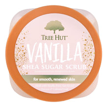 Cargar imagen en el visor de la galería, Tree Hut - Exfoliante corporal hidratante de azúcar y karité, Vanilla (vainilla), 18 onzas A19
