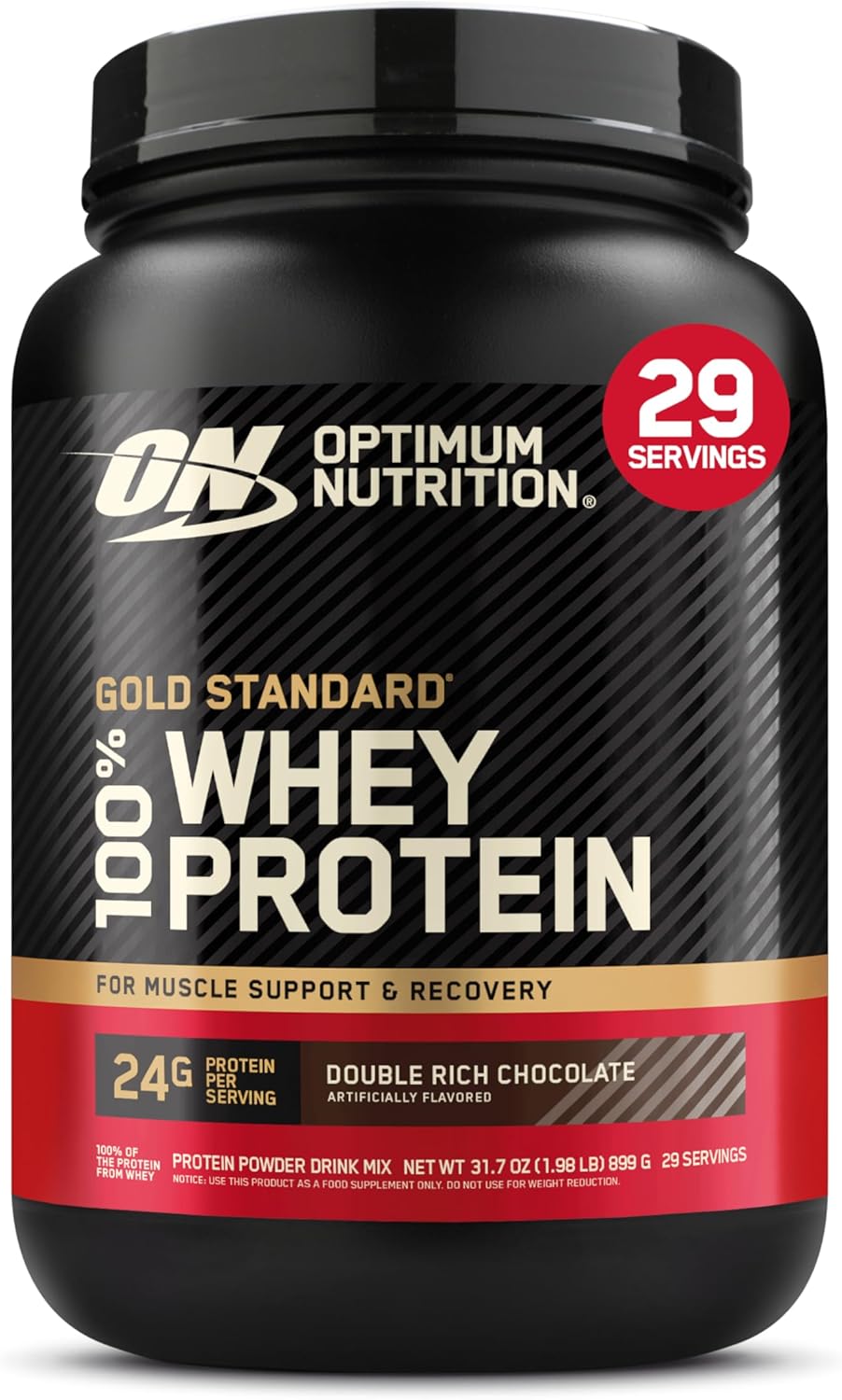 Proteína en polvo de 100% suero de leche, sabor chocolate doble intenso, 2 libras