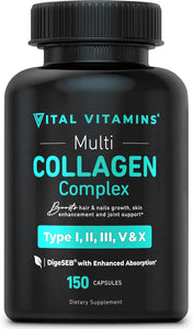 Píldoras de colágeno múltiple (tipos I, II, III, V, X a24