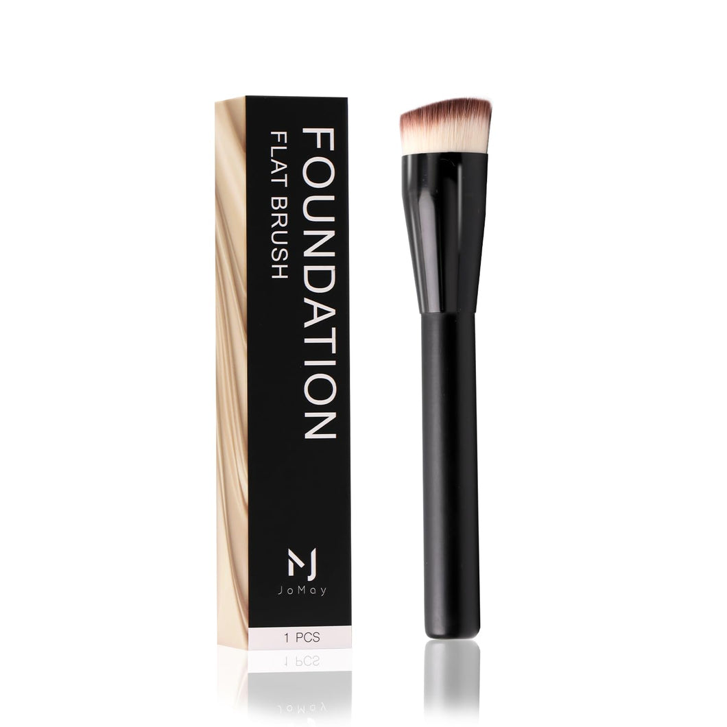 Brocha de base negra para base de maquillaje líquida, crema y polvo