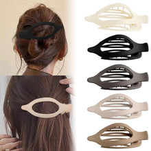 Cargar imagen en el visor de la galería, Paquete de 5 pinzas planas para el cabello para mujer, pinzas de pelo francesas para cabello fino, A21
