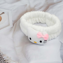 Cargar imagen en el visor de la galería, Diadema de spa Kawaii para lavar la cara, bonita diadema blanca para maquillaje, lavado, fiesta,A22 diadema suave para mujeres y niñas
