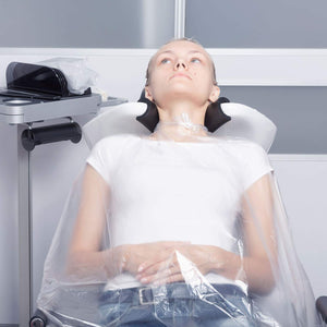100 delantal desechables de plastico negro o transparente