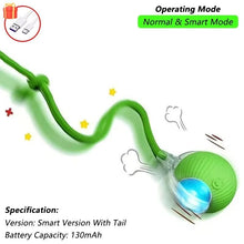 Cargar imagen en el visor de la galería, Juguete eléctrico inteligente con bola rodante automática para gatos y perros, juego para gatitos con movimiento automático.

