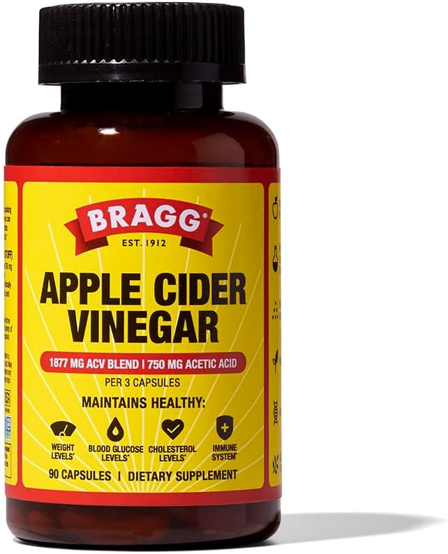 Bragg - Cápsulas de vinagre de sidra – Vitamina D3 y zinc a24