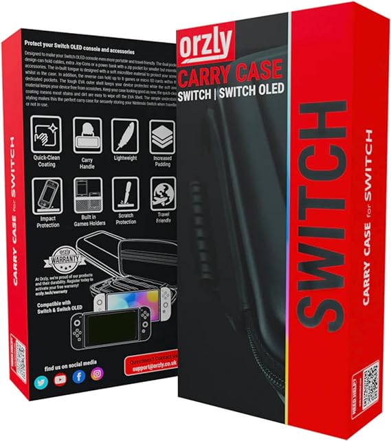 Orzly Funda de transporte compatible con Nintendo Switch  a24