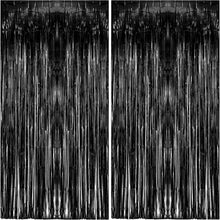 Cargar imagen en el visor de la galería, K.E.J. Paquete de 2 cortinas de tiras metálicas/oropel
