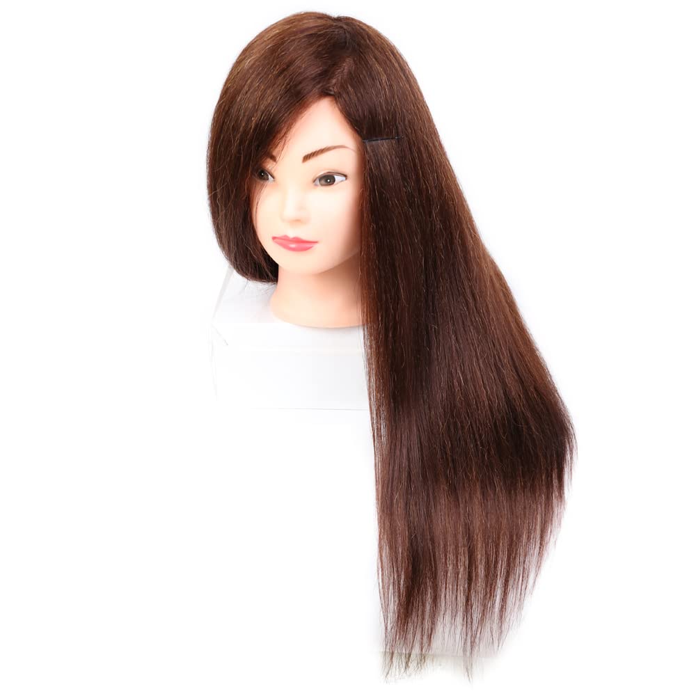 Cabeza de maniquí de 26 a 28 pulgadas con cabello 60 % real
