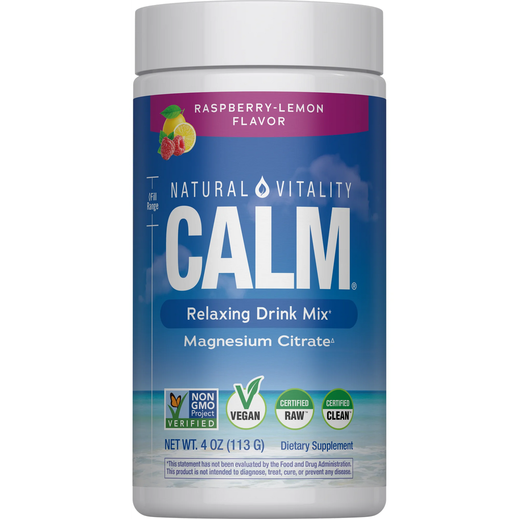 Bebida en polvo de magnesio Natural Vitality CALM para mejorar el estado de ánimo