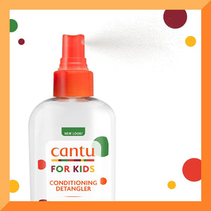 Cantu Care for Kids - Desenredante acondicionador sin parabenos ni sulfatos con manteca de karité, 6 onzas líquidas (paquete de 3) A19