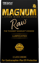 Cargar imagen en el visor de la galería, TROJAN Magnum Raw - Preservativos delgados de tamaño grande

