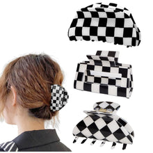 Cargar imagen en el visor de la galería, Pinzas de pelo a cuadros para mujer A21
