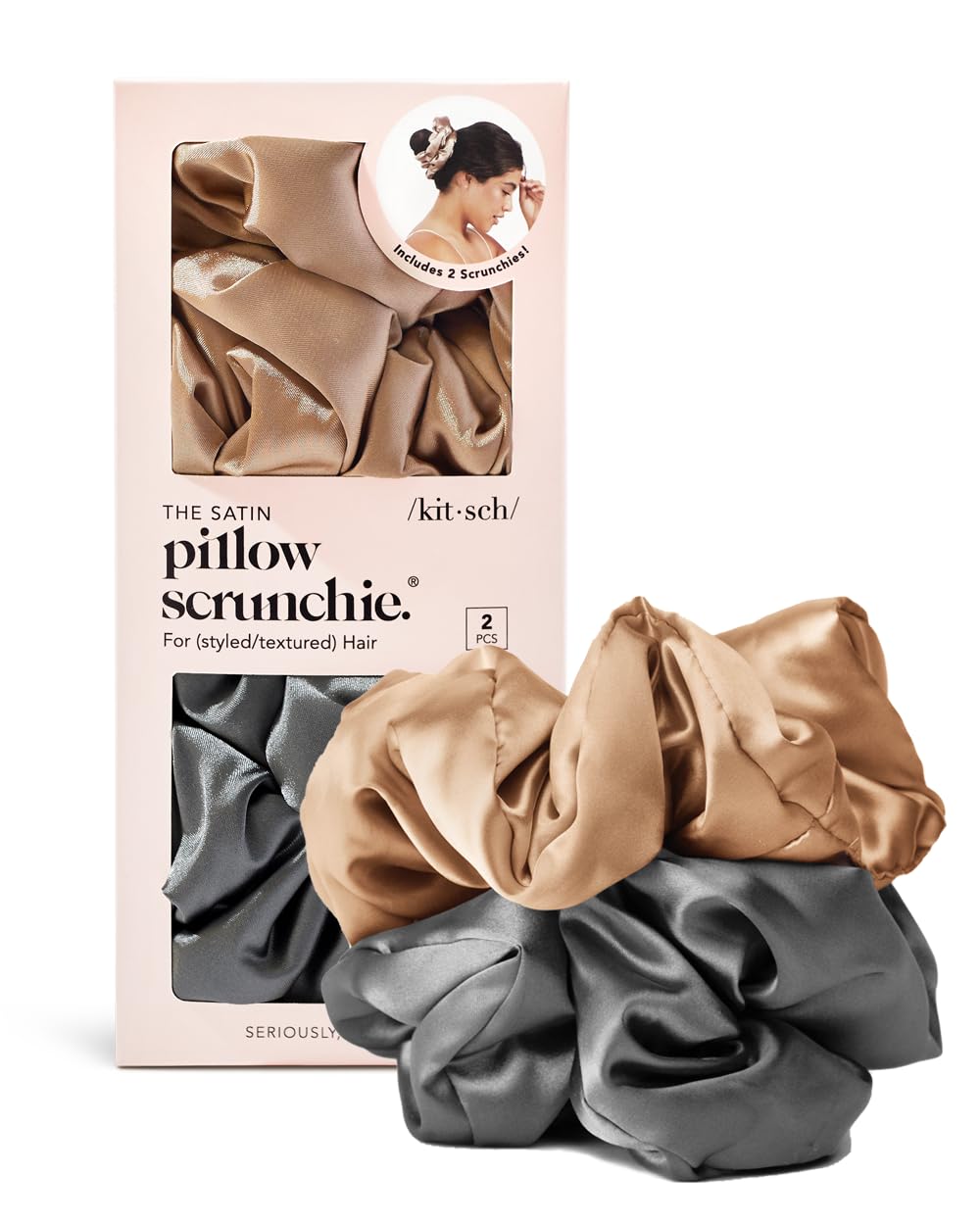 Coleteros de satén para mujer, a21 más suaves que la seda para todo tipo de cabello,
