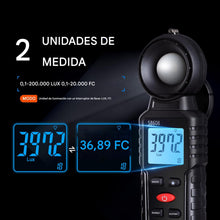 Cargar imagen en el visor de la galería, Medidor de luz digital de iluminancia, medidor de luz de 200,000 Lux
