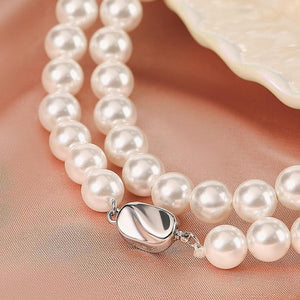 Juego de collar de perlas para mujer 3 piezas
