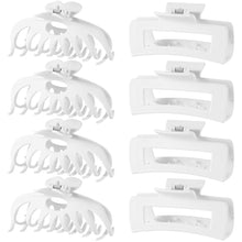 Cargar imagen en el visor de la galería, Paquete de 8 pinzas para el cabello para mujer, pinzas grandes de 4.3 pulgadas a21
