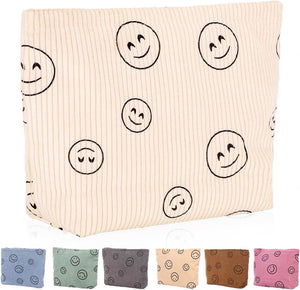 Bolsa de cosméticos Bolsa de maquillaje Preppy Cute Corduroy