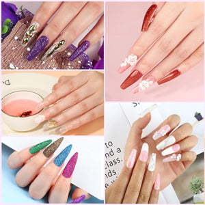 Kit de uñas acrílicas con todo para principiantes con taladro y luz UV