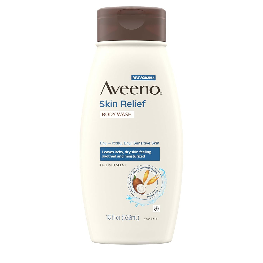 Aveeno Gel de baño con aroma de coco y avena 18 oz