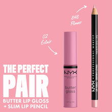Cargar imagen en el visor de la galería, NYX MAQUILLAJE PROFESIONAL Brillo de mantequilla, brillo de labios no pegajoso, - Eclair (rosa) A19

