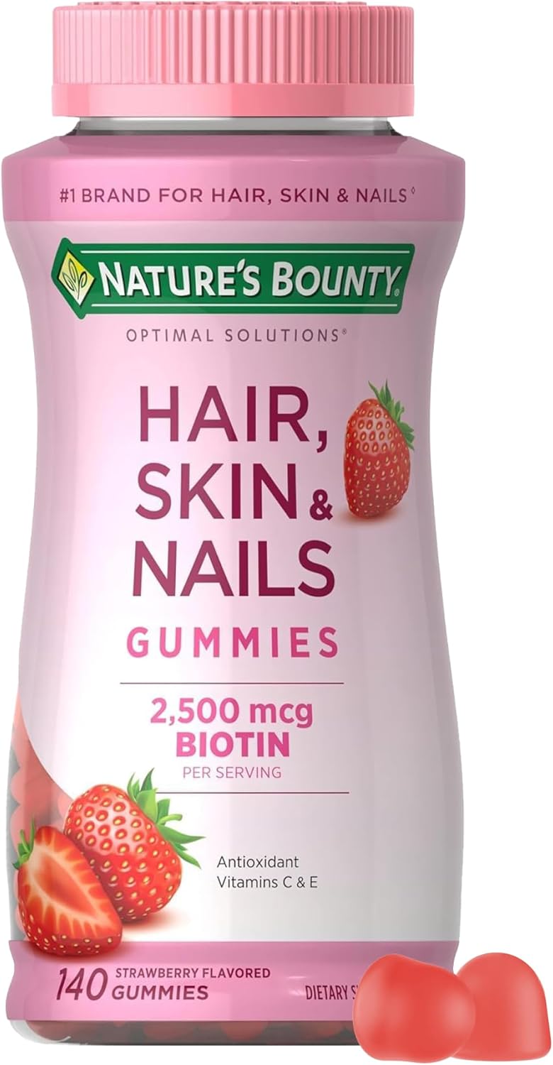 140 Gomitas con biotina y vitaminas para el cabello, la piel y las uñas
