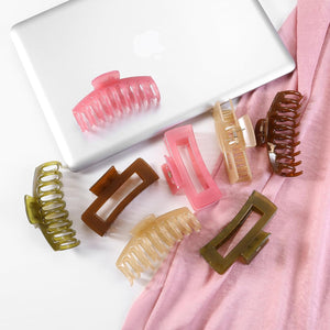 Paquete de 8 pinzas grandes para el cabello para mujer a21