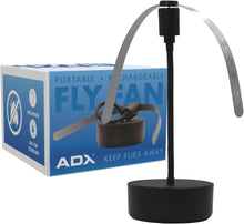 Cargar imagen en el visor de la galería, Ventilador de mosca recargable USB-C negro para mesas FF-BK-01

