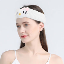 Cargar imagen en el visor de la galería, Diadema de spa Kawaii para lavar la cara, bonita diadema blanca para maquillaje, lavado, fiesta,A22 diadema suave para mujeres y niñas
