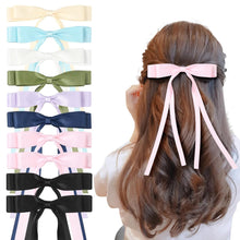 Cargar imagen en el visor de la galería, 10 piezas de accesorios de satén para el cabello: soportes de cola de caballo con cinta de doble pelo, a22  pinzas de metal
