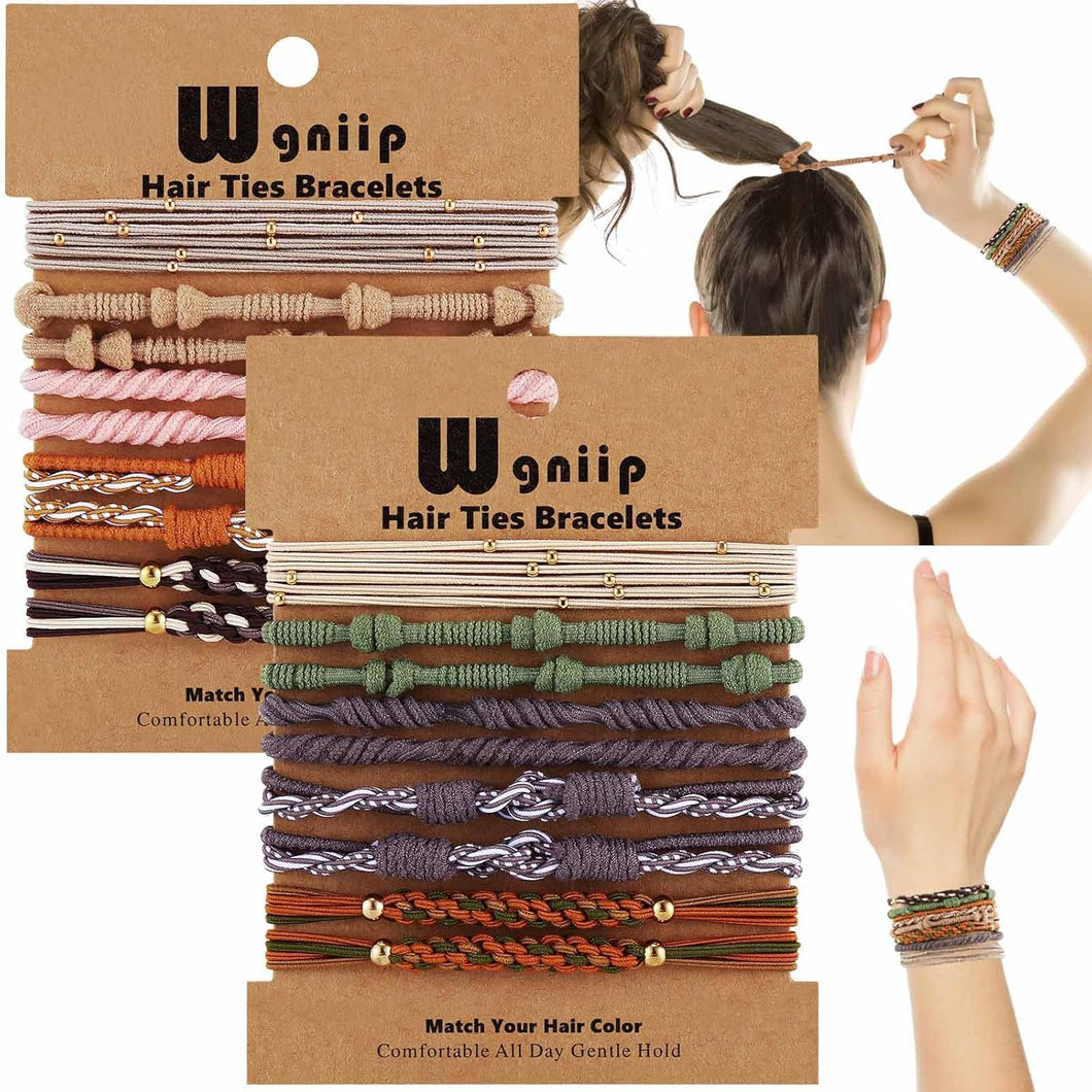 20 lazos para el cabello boho en 5 estilos, 10 colores, lindas pulseras para cabello fino y grueso A21 , no dañan los elásticos