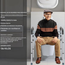 Cargar imagen en el visor de la galería, Barandillas de seguridad para inodoro ajustable

