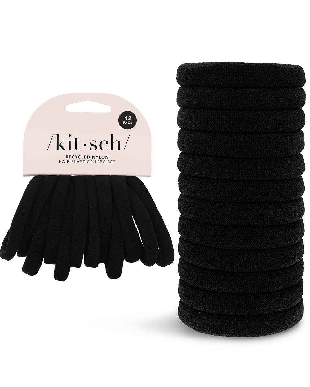Lazos elásticos para el cabello para mujeres a21, ligas negras para el cabello sin daños,
