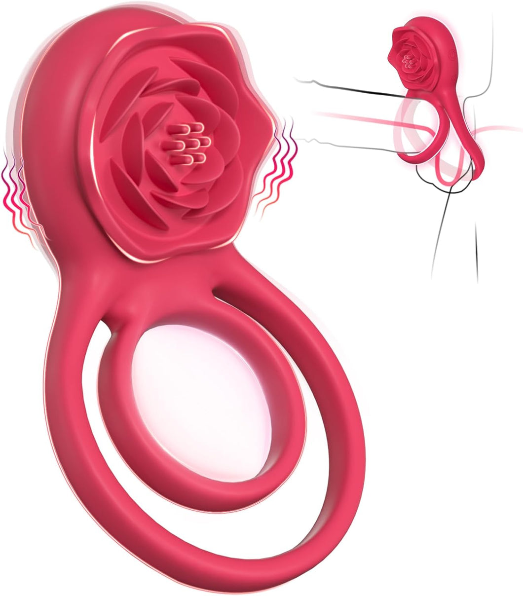 Anillo vibrador para el pene con estimulador de clítoris