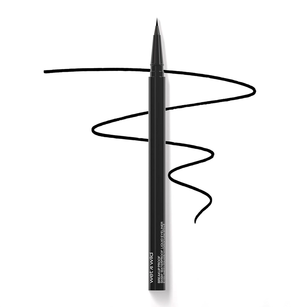 wet n wild Mega Last Delineador líquido a prueba de rupturas - Cepillo ultrafino, impermeable, de larga duración
