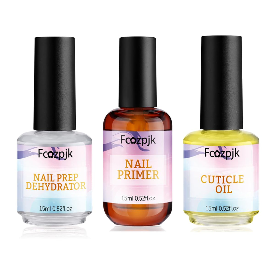 Primer y kit de aceite revitalizante de uñas para cutículas, kit de primer y deshidratador de uñas