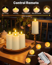 Cargar imagen en el visor de la galería, Velas LED sin llama, paquete de 4 recargables por USB
