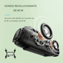 Cargar imagen en el visor de la galería, Altavoz para exteriores, sonido estéreo de 80 W, 20 horas
