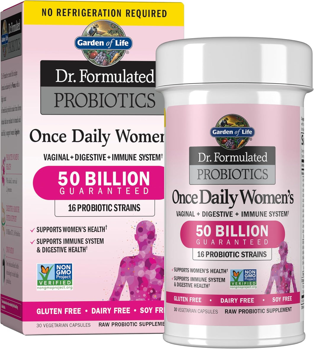Probiotico Jardín de vida, suplemento para las mujeres, Formulado una vez al día,  a24