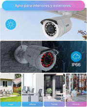 Cargar imagen en el visor de la galería, Sistema 6 de cámara de seguridad para el hogar 3K
