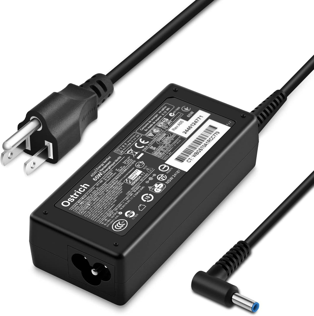 Cargador para HP Laptop Computer 65W 45W Smart Blue Tip Adaptador de corriente A24