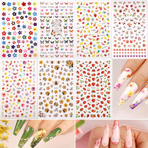 autoadhesivas, decoración de uñas con 5 cajas holográficas para arte de uñas con purpurina,  a24