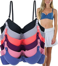 Cargar imagen en el visor de la galería, ToBeInStyle Paquete de 6 brasieres acolchados de apoyo para mujer, tallas de la A a la DDD
