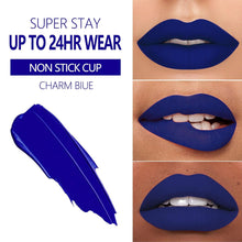 Cargar imagen en el visor de la galería, Lápiz labial azul oscuro para mujer, color permanece de larga duración A19

