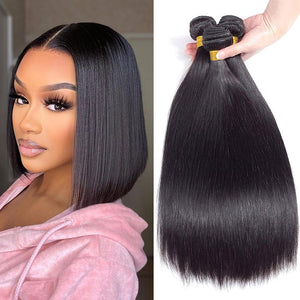 3 paquetes de cabello humano A22 lacio