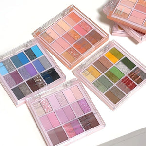 Paleta de maquillaje de sombra de ojos con purpurina verde, 18 colores, sombra de ojos verde aguacate, verde oliva, gris, altamente pigmentada,  a22 de larga duración, impermeable, sombra de ojos verde